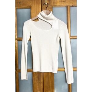 NAADAM Wool Cashmere Cut-Out Turtleneck NEW